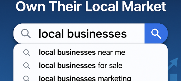 Feature image representing local business success, showcasing how businesses can dominate their local market without relying on overpriced PPC ads, using innovative Search Box Optimization." This will help with SEO while providing a clear description of the image. Let me know if you'd like any changes